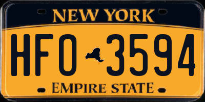 NY license plate HFO3594