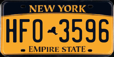 NY license plate HFO3596