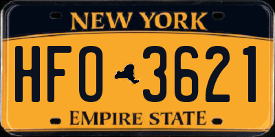 NY license plate HFO3621