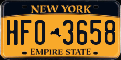 NY license plate HFO3658