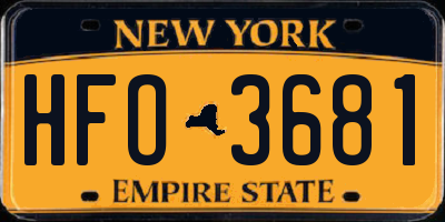 NY license plate HFO3681