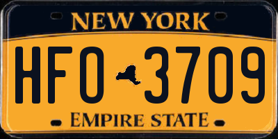 NY license plate HFO3709
