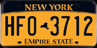 NY license plate HFO3712