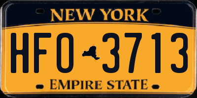 NY license plate HFO3713