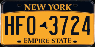 NY license plate HFO3724