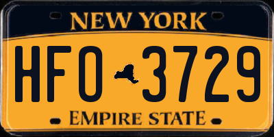 NY license plate HFO3729