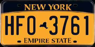 NY license plate HFO3761