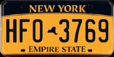 NY license plate HFO3769