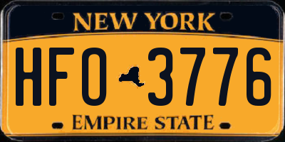 NY license plate HFO3776