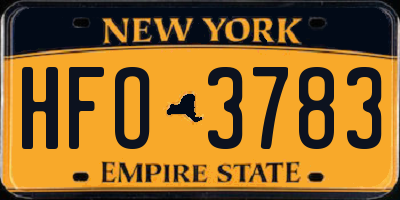 NY license plate HFO3783