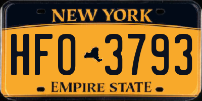 NY license plate HFO3793