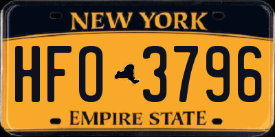 NY license plate HFO3796