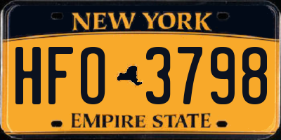 NY license plate HFO3798