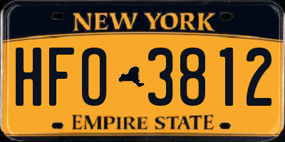 NY license plate HFO3812