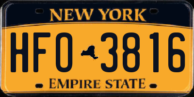 NY license plate HFO3816