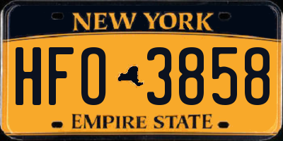 NY license plate HFO3858