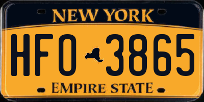 NY license plate HFO3865