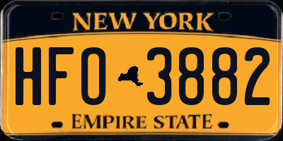 NY license plate HFO3882