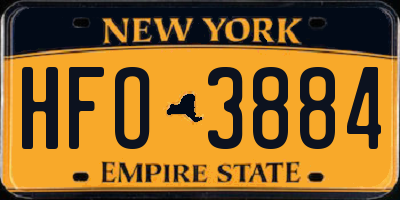 NY license plate HFO3884
