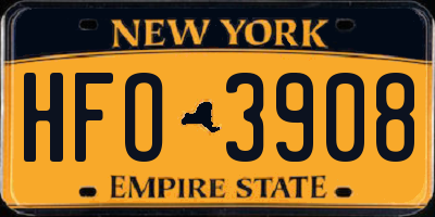NY license plate HFO3908