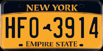 NY license plate HFO3914