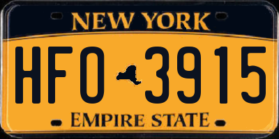 NY license plate HFO3915