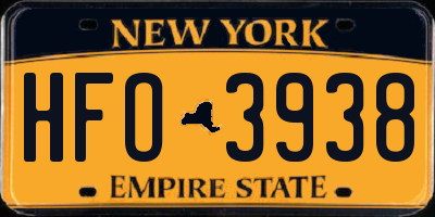 NY license plate HFO3938