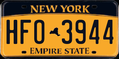 NY license plate HFO3944