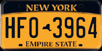 NY license plate HFO3964