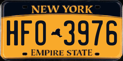 NY license plate HFO3976