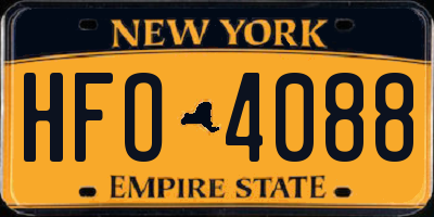 NY license plate HFO4088