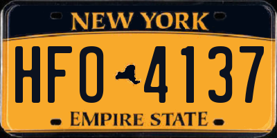 NY license plate HFO4137