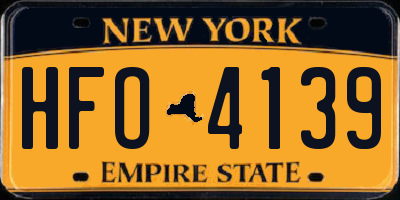 NY license plate HFO4139
