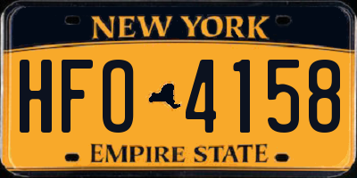 NY license plate HFO4158
