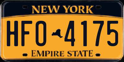 NY license plate HFO4175