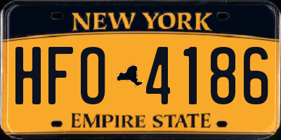 NY license plate HFO4186