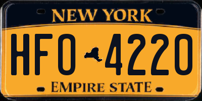 NY license plate HFO4220