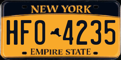 NY license plate HFO4235