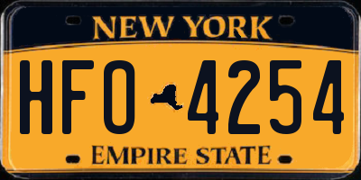 NY license plate HFO4254