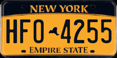 NY license plate HFO4255