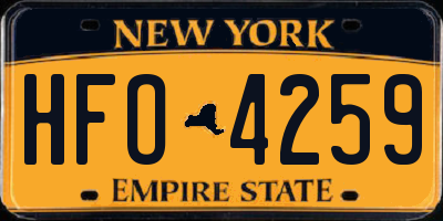 NY license plate HFO4259