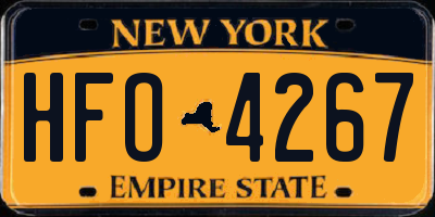 NY license plate HFO4267