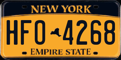 NY license plate HFO4268