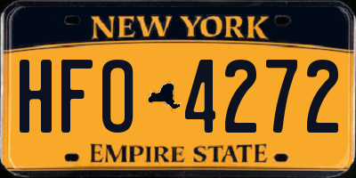 NY license plate HFO4272