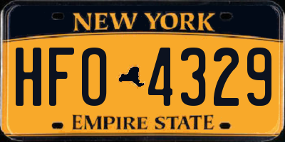 NY license plate HFO4329