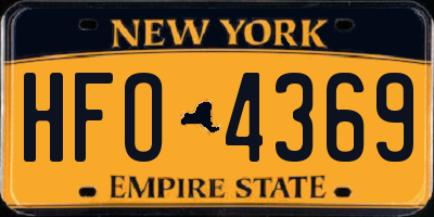NY license plate HFO4369