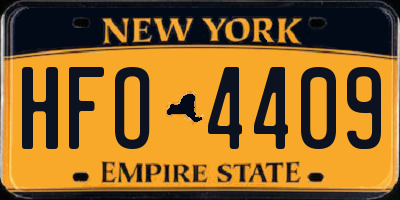 NY license plate HFO4409