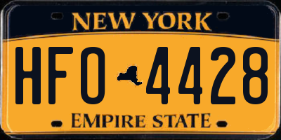 NY license plate HFO4428