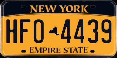 NY license plate HFO4439