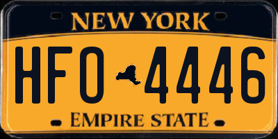 NY license plate HFO4446